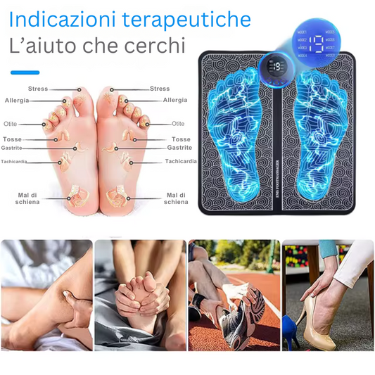 Massaggiatore Piedi Elettrico - Dolore piedi, Relax, Fascite Plantare, recupero sforzo quotidiano, Spina Calcaneare dolore